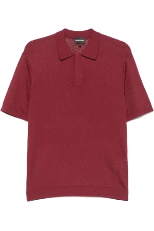 Emporio Armani Playera tipo polo tejida