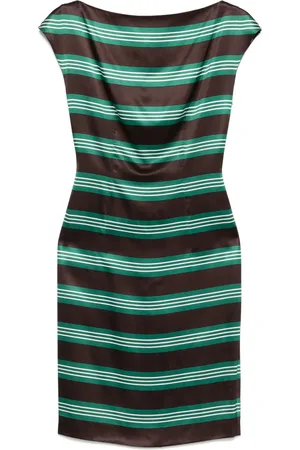 Prada Vestido midi con rayas estampadas