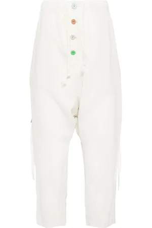 UNDERCOVER Pantalones drop crotch con cordones en la pretina