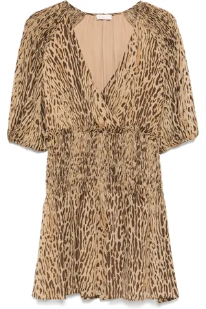 Liu Jo Vestido corto con estampado de leopardo