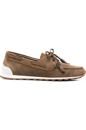 Brunello Cucinelli Zapatos top sider de gamuza