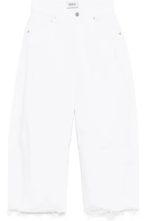 ERIKA CAVALLINI Jeans con efecto envejecido