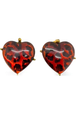 JENNIFER GIBSON JEWELLERY 1980s Heart earrings