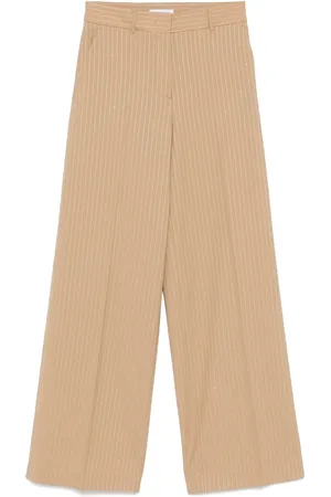 Manuel Ritz Pantalones bordados con lentejuelas estilo rayas diplomáticas