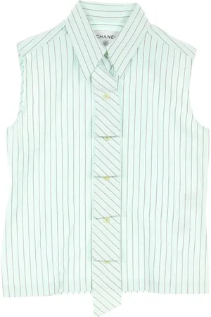 CHANEL Camisa con motivo de rayas 1986-1988