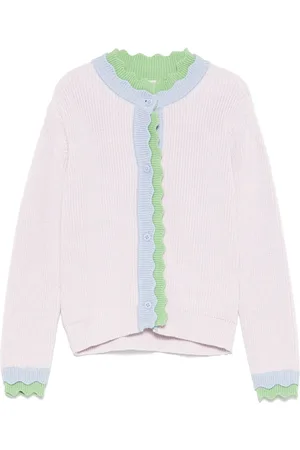Stella McCartney Cárdigan con bordes festoneados