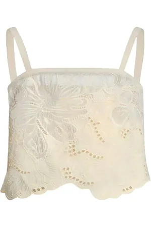 Elie saab Camiseta con encaje floral