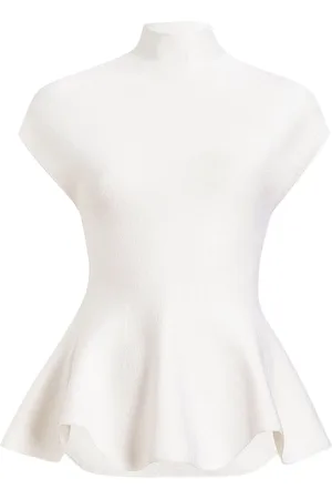 Khaite Top con dobladillo peplum