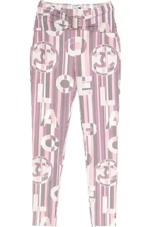 CHANEL Pantalones stretch con motivo de rayas 1986-1988