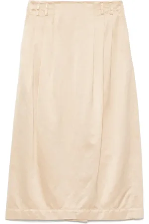 PESERICO SIGN Falda midi con efecto satinado