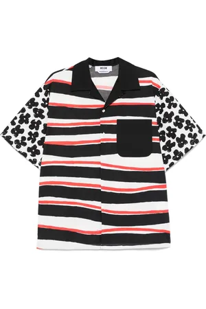 Msgm Camisa de popelina con varios estampados
