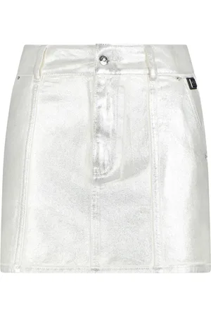 Armani Exchange Falda corta con acabado metalizado
