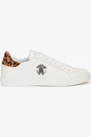 Roberto Cavalli Tenis con estampado de leopardo