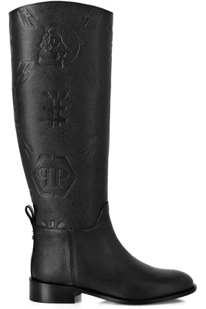 Philipp Plein Botas con monograma en relieve