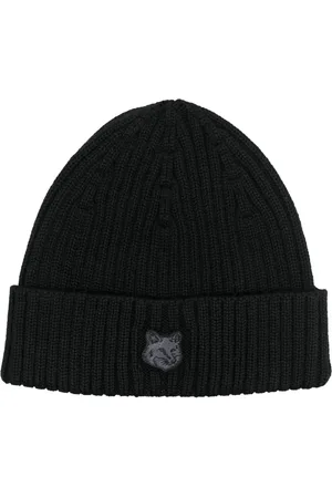 Maison Kitsuné Gorro tejido de canalé con motivo Chillax Fox