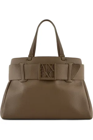 Armani Exchange Tote con placa del logo