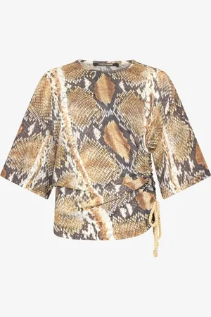 Roberto Cavalli Playera con estampado de piel de serpiente