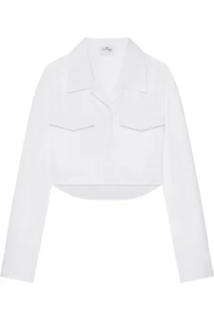 Courrèges Camisa corta de popelina
