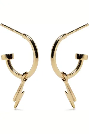 Stolen Girlfriends Club Aretes Bolt Anchor en oro de 9kt