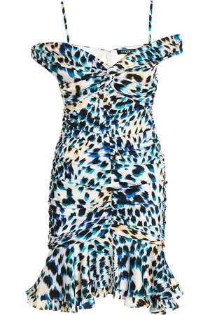 Emanuel Ungaro Vestido corto con estampado de leopardo