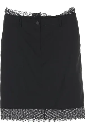 CHANEL Falda con panel de encaje 1986-1988
