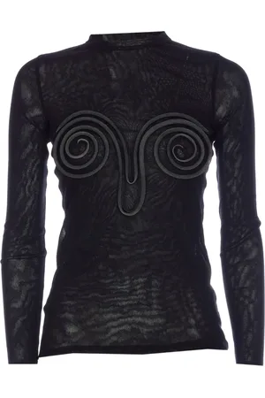 Jean Paul Gaultier Top manga larga con detalle de espiral
