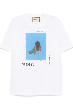 Plan C Playera con estampado Marghe Nel Blu