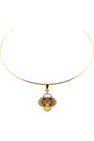LOUIS VUITTON Gargantilla Gold Plated Resin A La Folie Pendant Choker Necklace 2000-2024