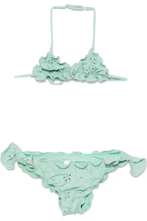 MC2 SAINT BARTH Top de bikini con bordado floral