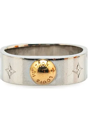 LOUIS VUITTON Anillo Silver Tone Nanogram Ring 2019