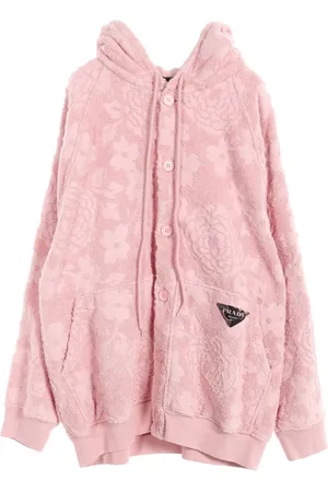 Prada Hoodie con motivo floral en jacquard 2000