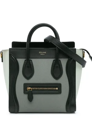 Céline Bolsa satchel Nano Tricolor Leather Luggage Tote 2018