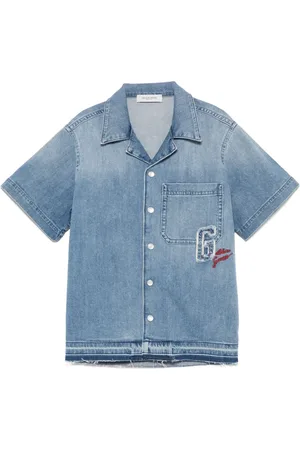 Golden Goose Camisa de mezclilla con logo bordado