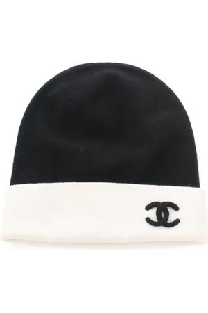 CHANEL Gorro con diseño de dos tonos 1986-1988