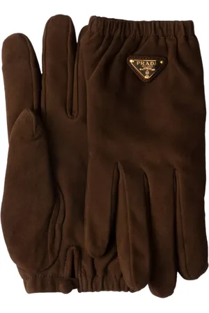 Prada Guantes con logo triangular