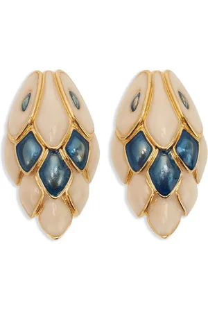 Roberto Cavalli Aretes decorativos en tono dorado