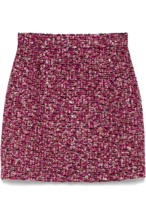 Alessandra Rich Falda corta de tweed