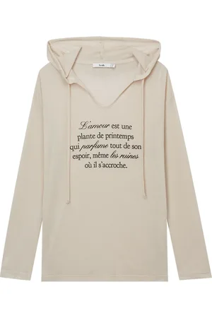 B+AB Hoodie con eslogan estampado