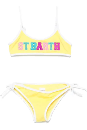 MC2 SAINT BARTH Top de bikini con parche del logo