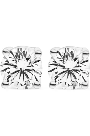 VEYNOU Aretes Ella en oro blanco de 14kt con diamante