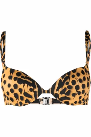 Dsquared2 Top de bikini con estampado de leopardo