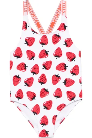 Stella McCartney Traje de baño con fresas estampadas