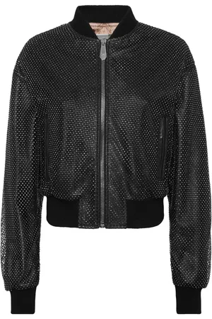 Philipp Plein Chamarra bomber de cuero