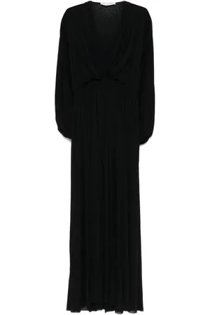 Serafini Vestido largo con cuello en V