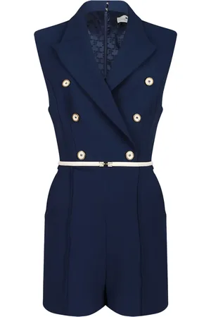 Elisabetta Franchi Jumpsuit corto con placa del logo