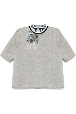 DICE KAYEK Playera con detalles de cristal