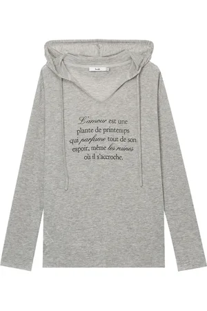 B+AB Hoodie con eslogan estampado