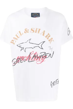 GREG LAUREN Playera con cuello redondo y logo estampado