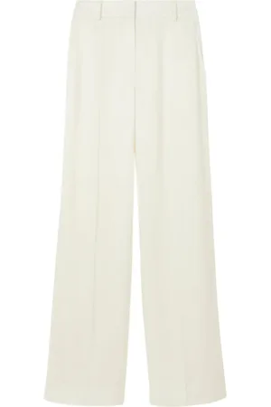 Burberry Pantalones anchos con acabado satinado