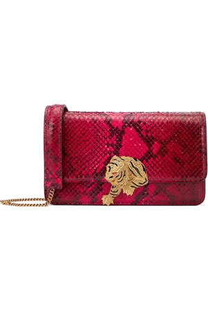 Roberto Cavalli Bolsa de hombro con estampado de piel de serpiente